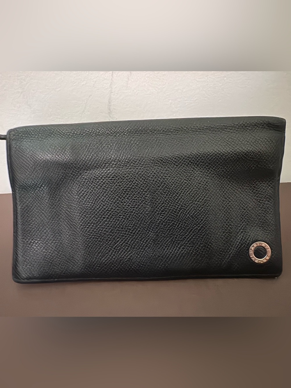 Bulgari Black Yen Leather Bifold Wallet View 3